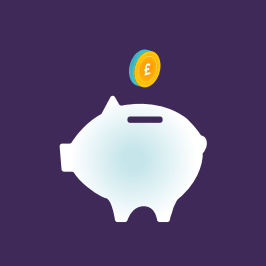 Picture showing piggy bank of funds.