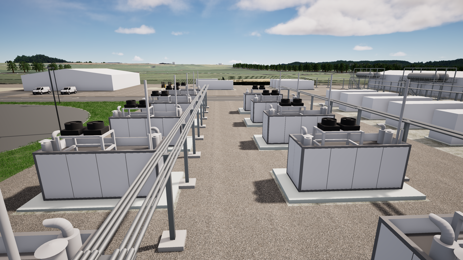 Indicative representation of a green hydrogen facility