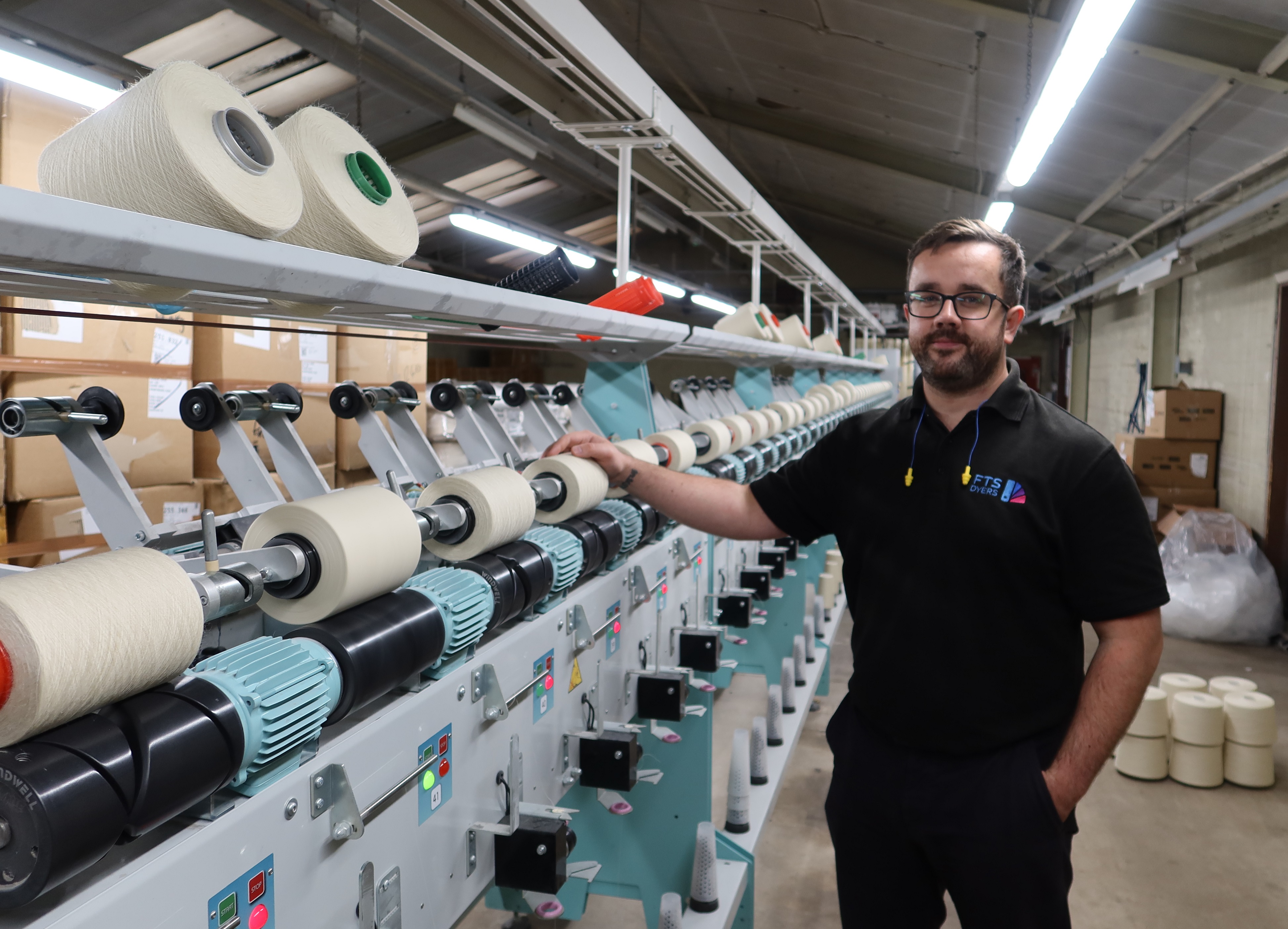 James Blackburn Of FTS Dyers With Machinery SOSE Helped To Purchase