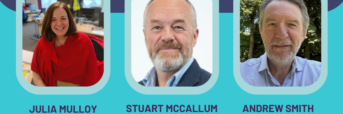 Photos of Julia Mulloy, Stuart McCallum and Andrew Smith 