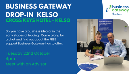 Business Start-up Support - Meet the Advisor Drop-in - Kelso (4pm) Business Gateway Dropin